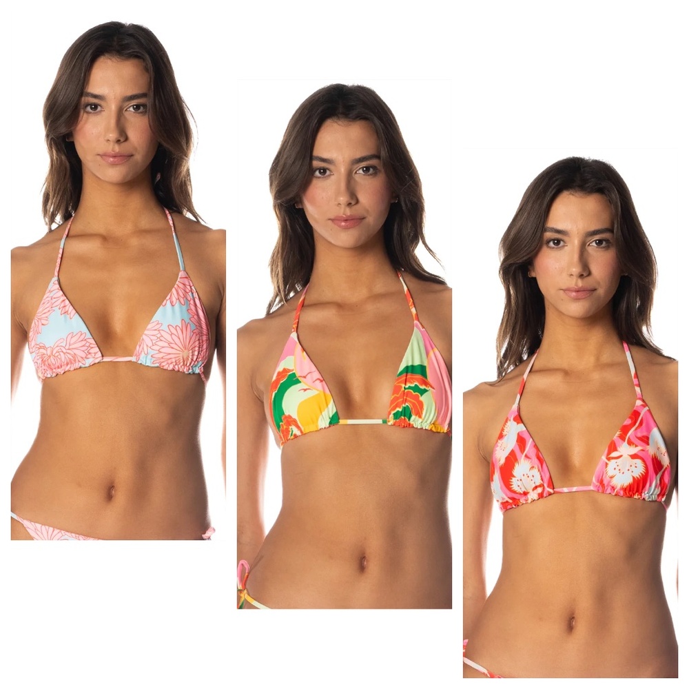 Maaji 3 Balmy Triangle Top Bundle Size Medium NWT